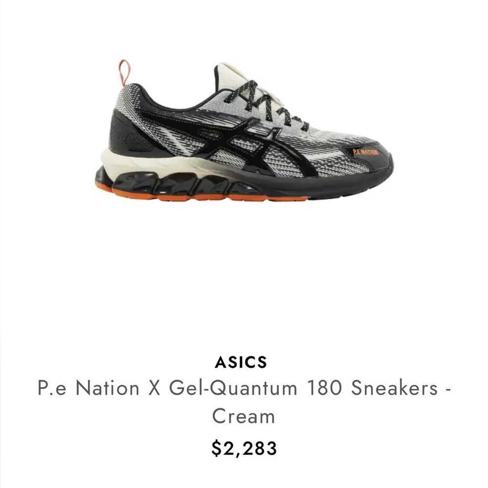 Asics Black Sneaker with Orange Accent PE Nation size 9